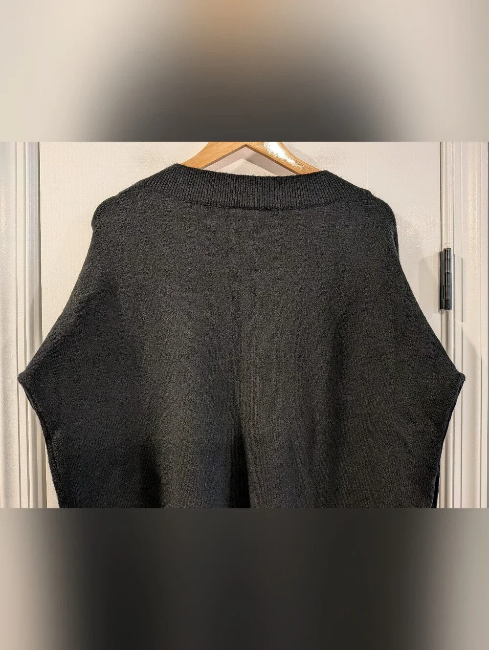 Hatch Eva Maternity Sweater Black V-Neck Wool Blend Minimalist Luxury Size XL